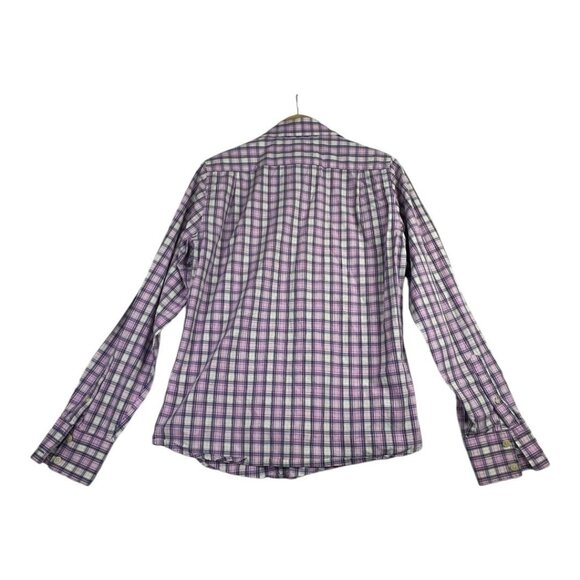 Abercrombie & Fitch Mens Checkered Button Down size Small Purple - Picture 3 of 5